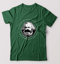 Load image into Gallery viewer, Karl Marx T-Shirt for Men-Bottle Green-Ektarfa.online
