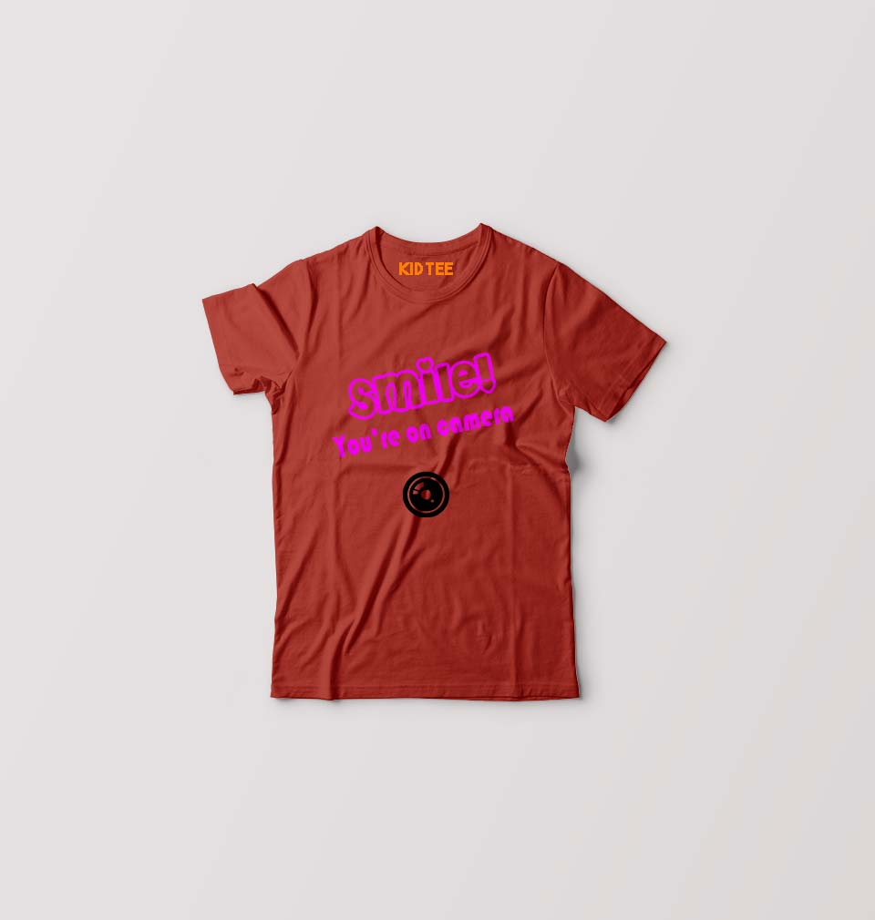 Smile U'R On Camera Kids T-Shirt for Boy/Girl-Ektarfa.online
