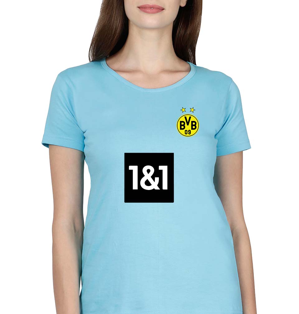 Borussia Dortmund 2021-22 T-Shirt for Women-SkyBlue-Ektarfa.online