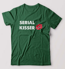 Load image into Gallery viewer, Serial Kisser T-Shirt for Men-Bottle Green-Ektarfa.online
