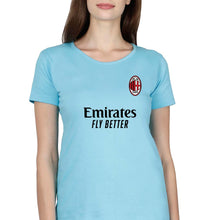 Load image into Gallery viewer, A.C. Milan 2021-22 T-Shirt for Women-SkyBlue-Ektarfa.online
