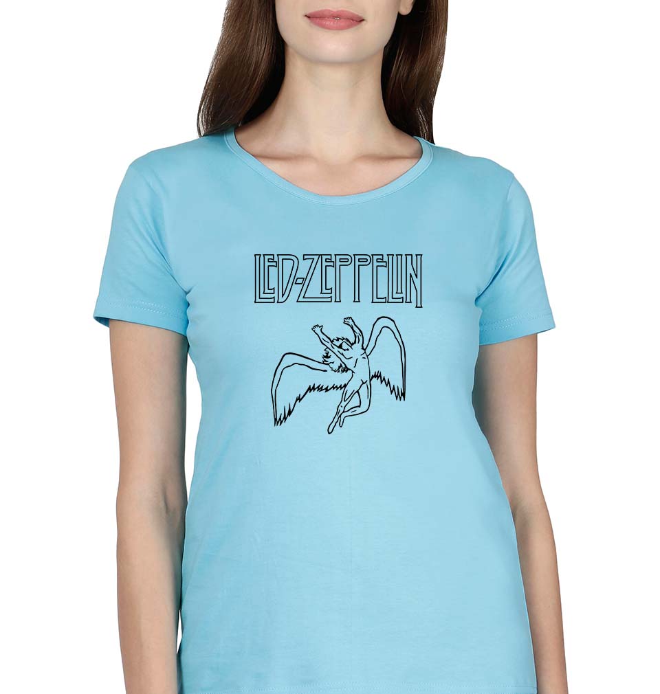 Led Zeppelin T-Shirt for Women-SkyBlue-Ektarfa.online