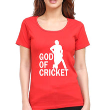 Load image into Gallery viewer, Sachin Tendulkar God T-Shirt for Women-Red-Ektarfa.online

