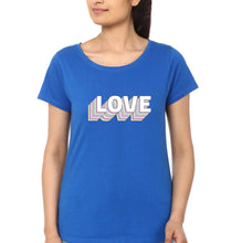 Load image into Gallery viewer, Love T-Shirt for Women-Royal Blue-Ektarfa.online
