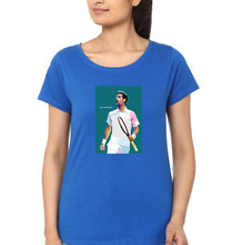 Load image into Gallery viewer, Novak Djokovic Tennis T-Shirt for Women-Royal Blue-Ektarfa.online
