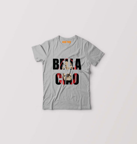 Money Heist Bella Ciao Kids T-Shirt for Boy/Girl-Grey-Ektarfa.online