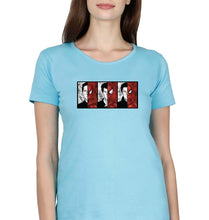 Load image into Gallery viewer, Spiderman Superhero T-Shirt for Women-SkyBlue-Ektarfa.online
