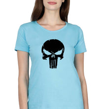 Load image into Gallery viewer, Punisher T-Shirt for Women-Light Blue-Ektarfa.online
