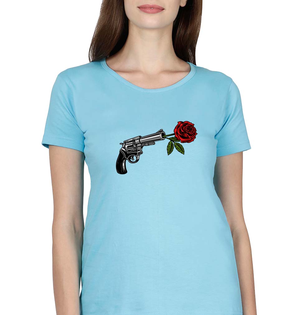 Guns N' Roses T-Shirt for Women-SkyBlue-Ektarfa.online