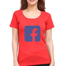 Load image into Gallery viewer, Facebook T-Shirt for Women-Red-Ektarfa.online
