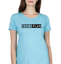 Load image into Gallery viewer, God&#39;s plan T-Shirt for Women-SkyBlue-Ektarfa.online
