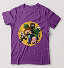 Load image into Gallery viewer, Minecraft T-Shirt for Men-Purple-Ektarfa.online
