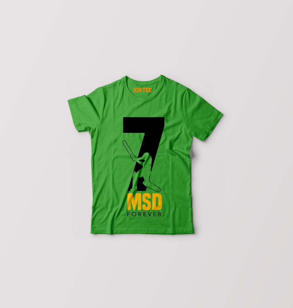 MS Dhoni (MSD) Kids T-Shirt for Boy/Girl-Flag Green-Ektarfa.online