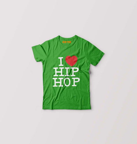 I Love Hip Hop Kids T-Shirt for Boy/Girl-Flag Green-Ektarfa.online