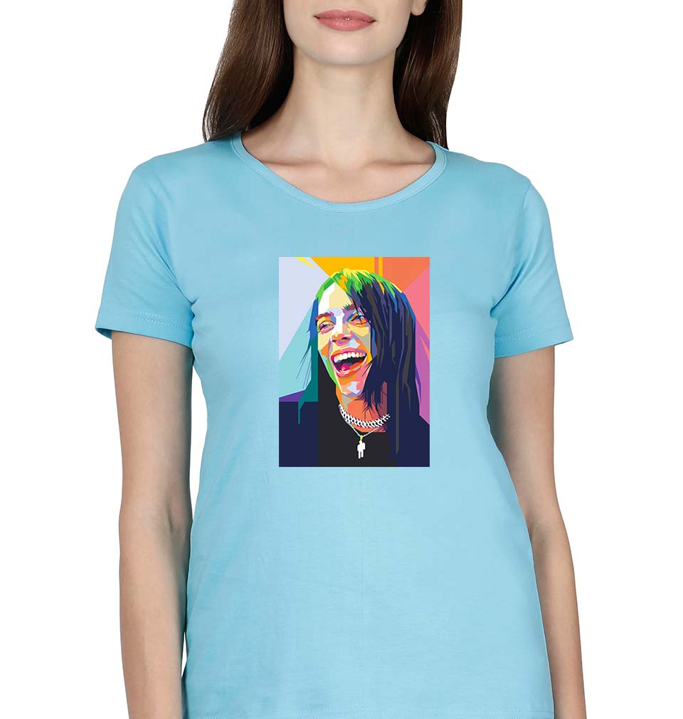 Billie Eilish T-Shirt for Women-SkyBlue-Ektarfa.online