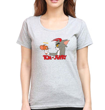 Load image into Gallery viewer, Tom and Jerry T-Shirt for Women-Grey Melange-Ektarfa.online
