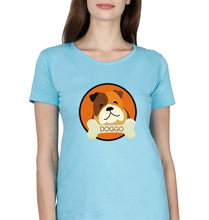 Load image into Gallery viewer, Dog T-Shirt for Women-Light Blue-Ektarfa.online
