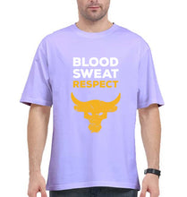 Load image into Gallery viewer, Blood Sweat Respect Gym Oversized T-Shirt for Men-Lavender-Ektarfa.online
