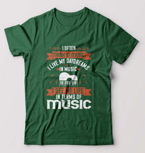 Load image into Gallery viewer, Music T-Shirt for Men-Bottle Green-Ektarfa.online
