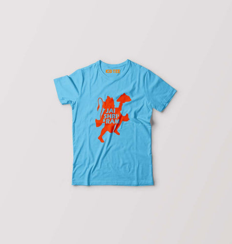 Hanuman Ji (God) Kids T-Shirt for Boy/Girl-Light Blue-Ektarfa.online