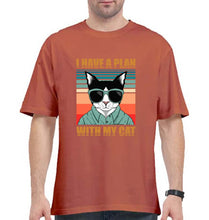 Load image into Gallery viewer, Cat Oversized T-Shirt for Men-Coral-Ektarfa.online
