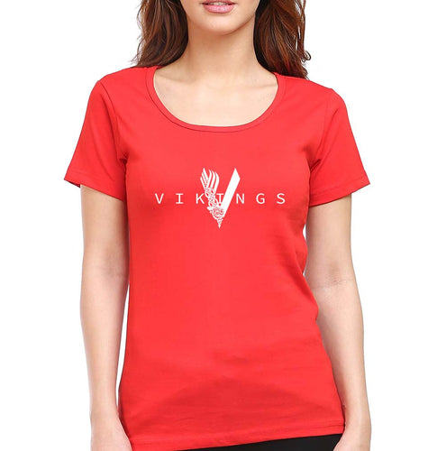 Vikings T-Shirt for Women-Red-Ektarfa.online