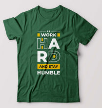 Load image into Gallery viewer, Work Hard T-Shirt for Men-Bottle Green-Ektarfa.online

