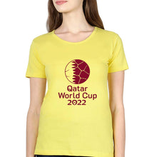 Load image into Gallery viewer, FIFA World Cup Qatar 2022 T-Shirt for Women-Yellow-Ektarfa.online
