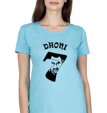 Load image into Gallery viewer, MS Dhoni (MSD) T-Shirt for Women-Light Blue-Ektarfa.online
