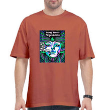 Load image into Gallery viewer, Trippy Stoner Psychedelic Oversized T-Shirt for Men-Coral-Ektarfa.online
