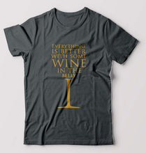Load image into Gallery viewer, GOT Game Of Thrones Wine In The Belly T-Shirt for Men-Steel grey-Ektarfa.online
