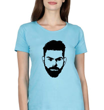 Load image into Gallery viewer, Virat Kohli T-Shirt for Women-Light Blue-Ektarfa.online
