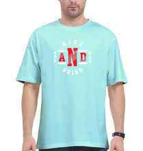 Load image into Gallery viewer, Rise &amp; Grind Gym Oversized T-Shirt for Men-Mint-Ektarfa.online
