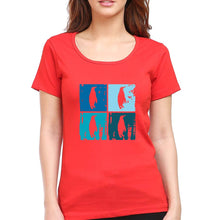 Load image into Gallery viewer, Penguins T-Shirt for Women-Red-Ektarfa.online
