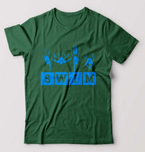 Load image into Gallery viewer, Swim T-Shirt for Men-Bottle Green-Ektarfa.online
