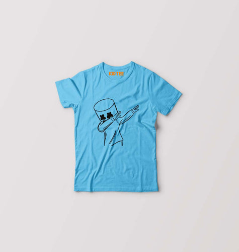Dab Marshmello Kids T-Shirt for Boy/Girl-Light Blue-Ektarfa.online