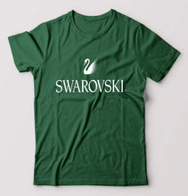 Load image into Gallery viewer, Swarovski T-Shirt for Men-S(38 Inches)-Bottle Green-Ektarfa.online
