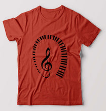 Load image into Gallery viewer, Piano T-Shirt for Men-Brick Red-Ektarfa.online
