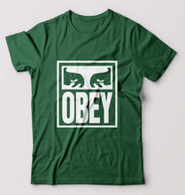 Load image into Gallery viewer, Obey T-Shirt for Men-Bottle Green-Ektarfa.online
