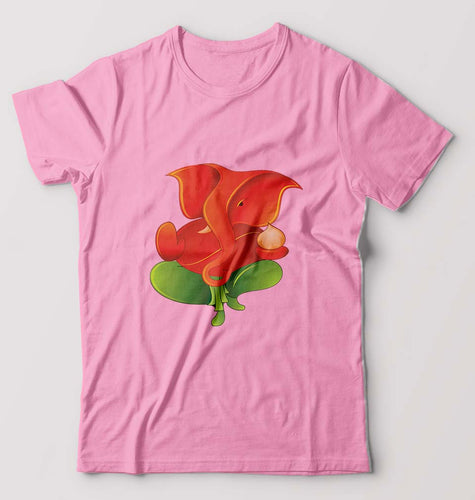 Ganpati JI(Ganesh) T-Shirt for Men-Light Baby Pink-Ektarfa.online