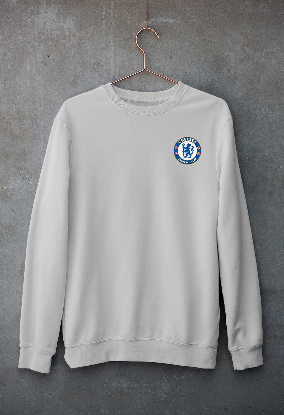 Chelsea Logo Unisex Sweatshirt for Men/Women-S(40 Inches)-Grey Melange-Ektarfa.online