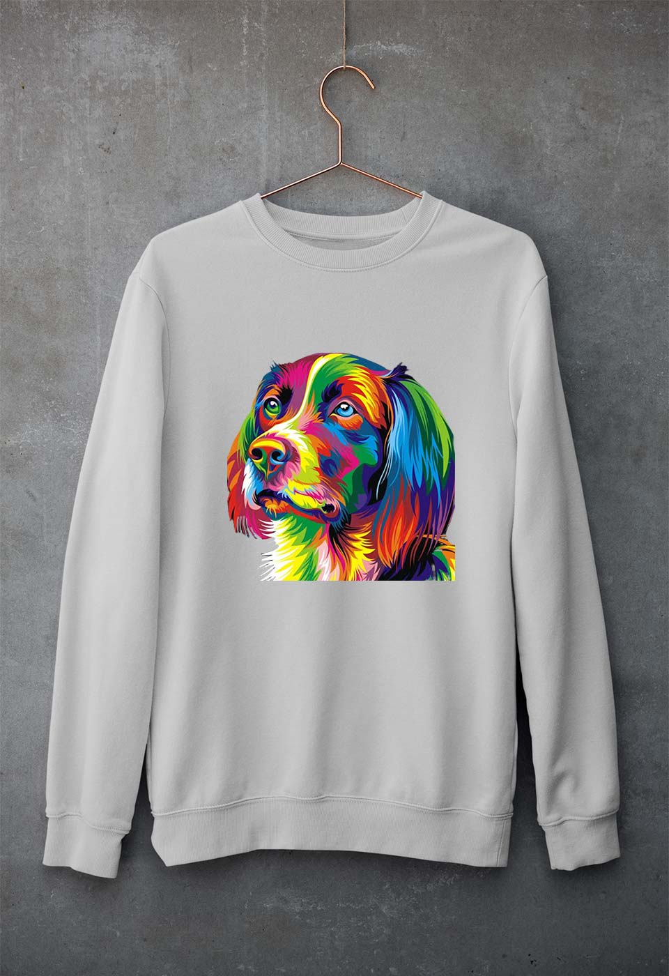 Dog Unisex Sweatshirt for Men/Women-Grey Melange-Ektarfa.online