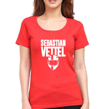 Load image into Gallery viewer, Sebastian Vettel F1 T-Shirt for Women-Red-Ektarfa.online
