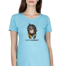 Load image into Gallery viewer, Geek Monkey T-Shirt for Women-SkyBlue-Ektarfa.online

