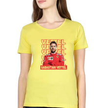 Load image into Gallery viewer, Sebastian Vettel F1 T-Shirt for Women-Yellow-Ektarfa.online
