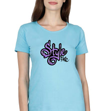 Load image into Gallery viewer, Graffiti T-Shirt for Women-SkyBlue-Ektarfa.online
