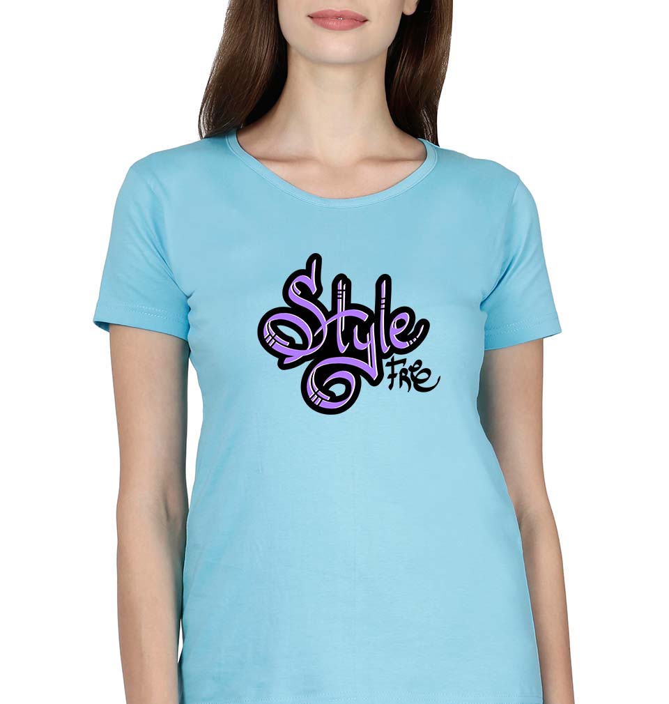 Graffiti T-Shirt for Women-SkyBlue-Ektarfa.online