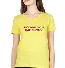Load image into Gallery viewer, FIFA World Cup Qatar 2022 T-Shirt for Women-Yellow-Ektarfa.online
