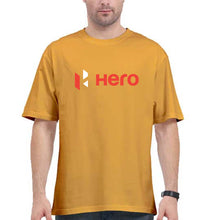 Load image into Gallery viewer, Hero MotoCorp Oversized T-Shirt for Men-Golden Yellow-Ektarfa.online
