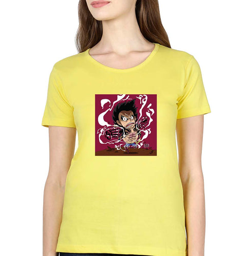 Monkey D. Luffy T-Shirt for Women-Yellow-Ektarfa.online